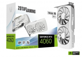 Видеокарта ZOTAC GeForce RTX 4060 Twin Edge OC White Edition / 8GB / GDDR6 / 128bit thumbnav 1