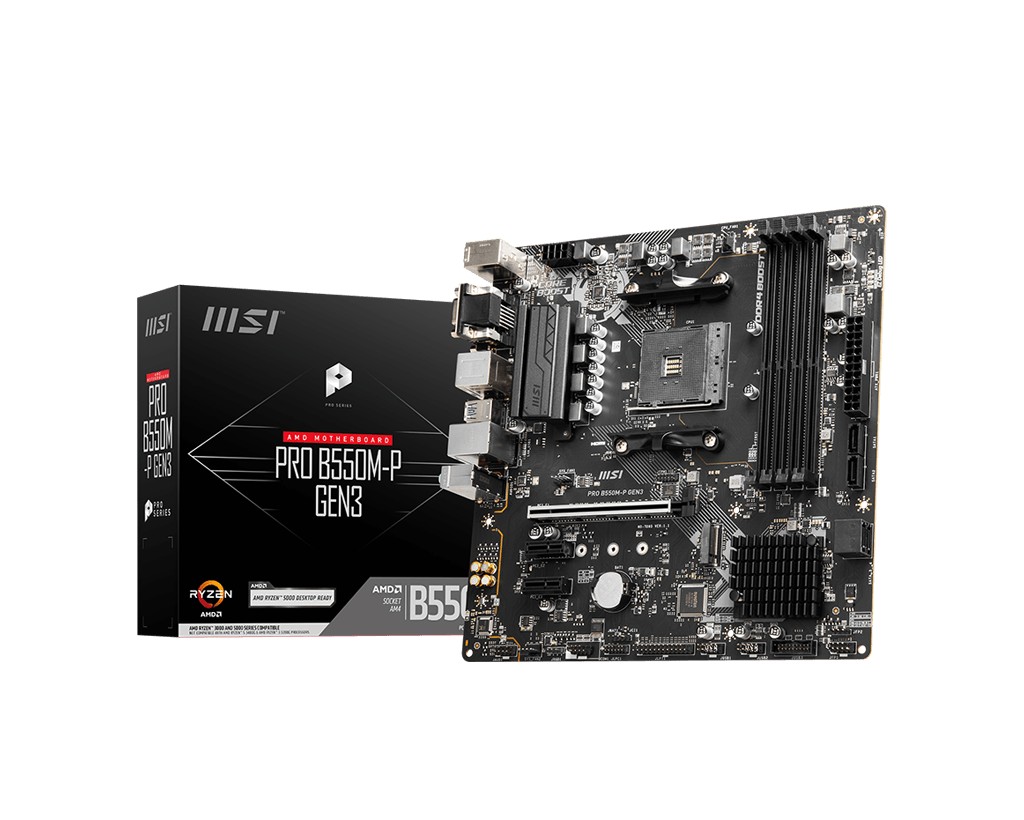 Материнская плата MSI PRO B550M-P GEN3 / Socket AM4 / AMD B550 / mATX photo 1