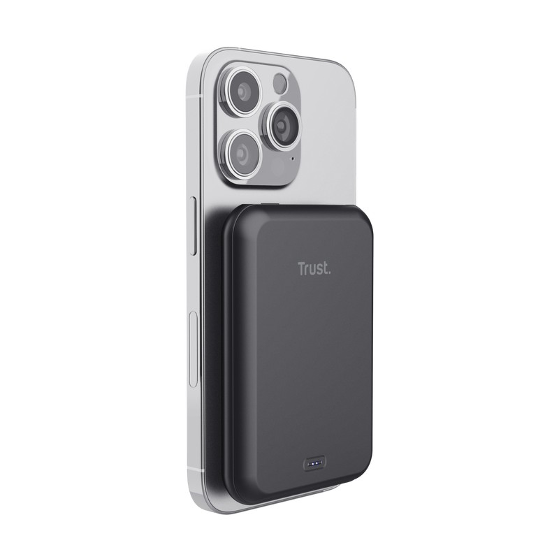 Powerbank magnetic wireless Trust MAGNO / 5000 mAh / Black photo 3