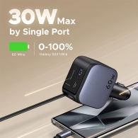 Зарядное устройство авто. для телефона Ugreen 60W USB-A + Type-C Retractable Cable EC602 thumbnav 5