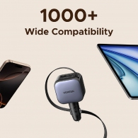 Зарядное устройство авто. для телефона Ugreen 60W USB-A + Type-C Retractable Cable EC602 thumbnav 9