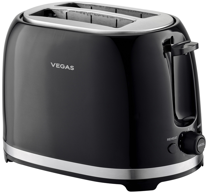 Тостер Vegas VET2002B, 2 тоста, 850 Вт, Черный photo 1 Тостер Vegas VET2002B, 2 тоста, 850 Вт, Черный photo 1