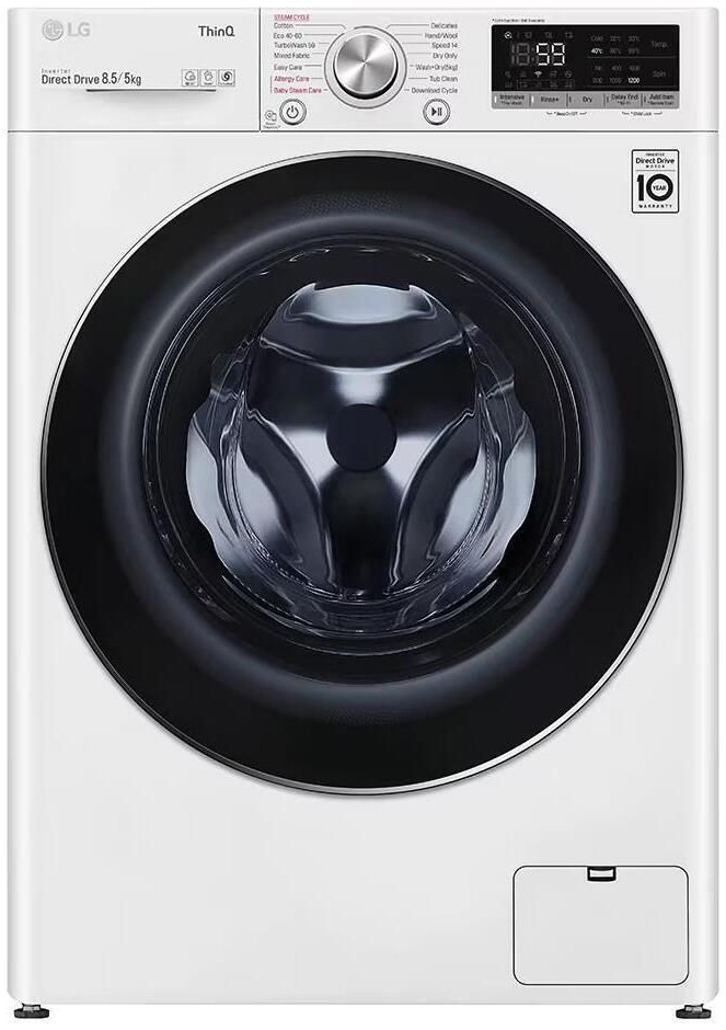 Стиральная машина с сушкой LG F2DV5S8S2E 8.5 кг /1200 об/мин /E /Белый photo 1