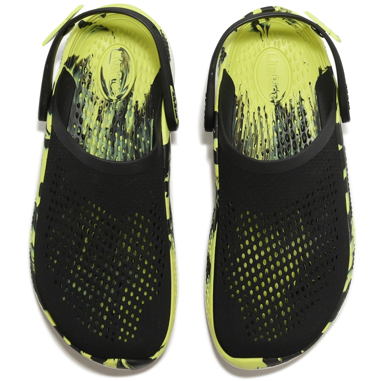 Шлепанцы Crocs LiteRide 360 Marbled / Мужской / 39-40 / Черный/Желтый photo 4