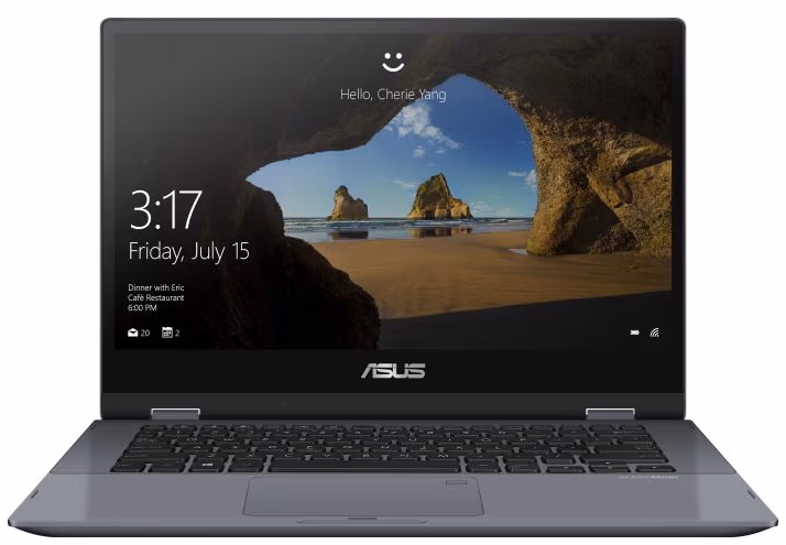 Ноутбук Asus VivoBook Flip 14 TP412FA-EC112T, Core i3, 4 ГБ ГБ, Windows 10 Home 64bit, Серебристый с синим 