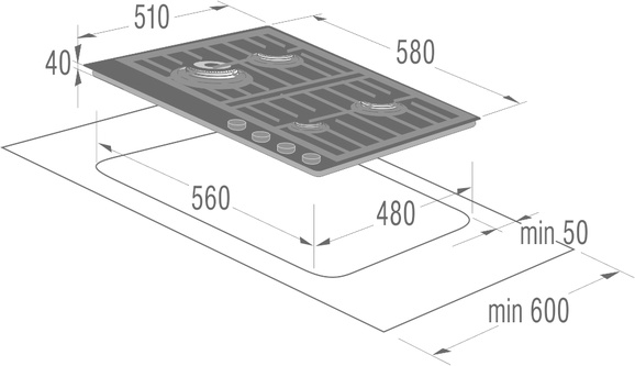 Встраиваемая  газовая панель Gorenje GT6SY2W photo 3