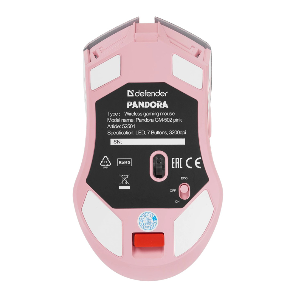 Беспроводная мышь Defender Pandora GM-502 Pink 52501 Розовый / Оптическая / Розовый photo 2
