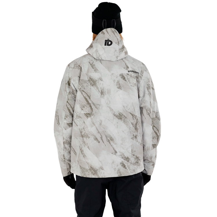 Geacă pt Barbati Fundango Tilbury ECO Logo Anorak S Alb-gri photo 3