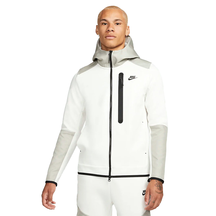 Hanorac pt bărbați Nike M NK TCH FLC OVERLAY FZ 2XL Alb photo 2