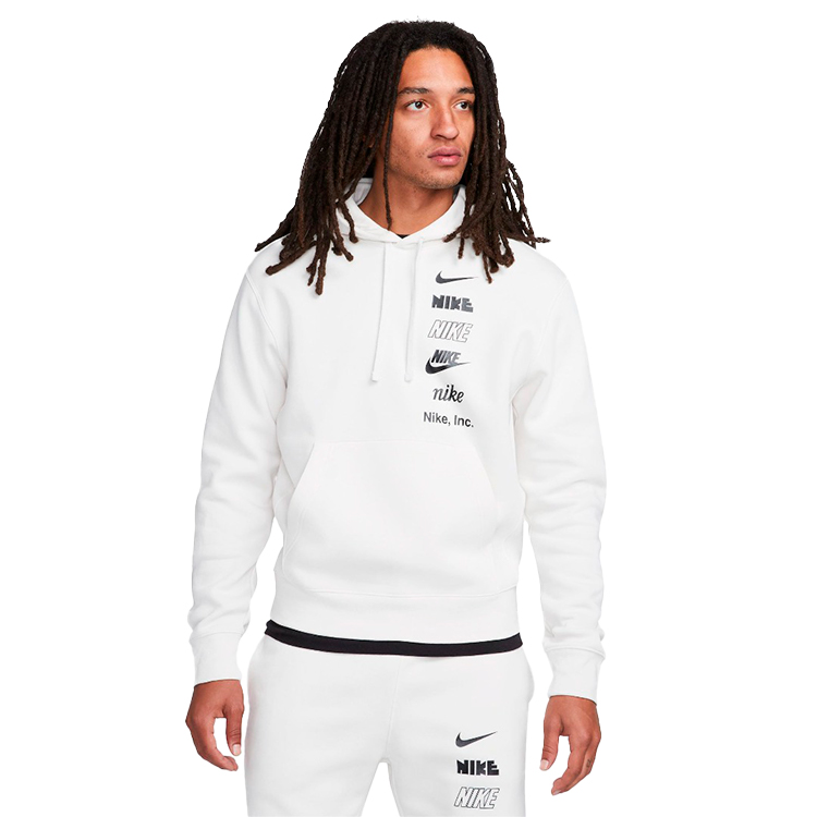 Hanorac pt bărbați Nike M NK CLUB+ BB PO HOODIE MLOGO S Alb photo 4