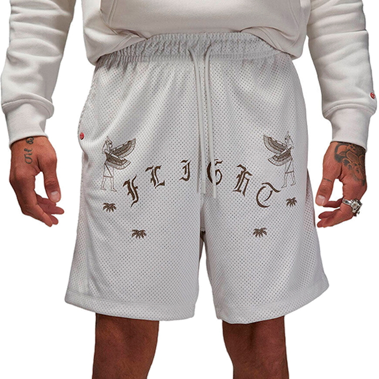 Sorti de bărbați Nike M J FLT ARTST SRS MESH SHORT S Alb photo 2