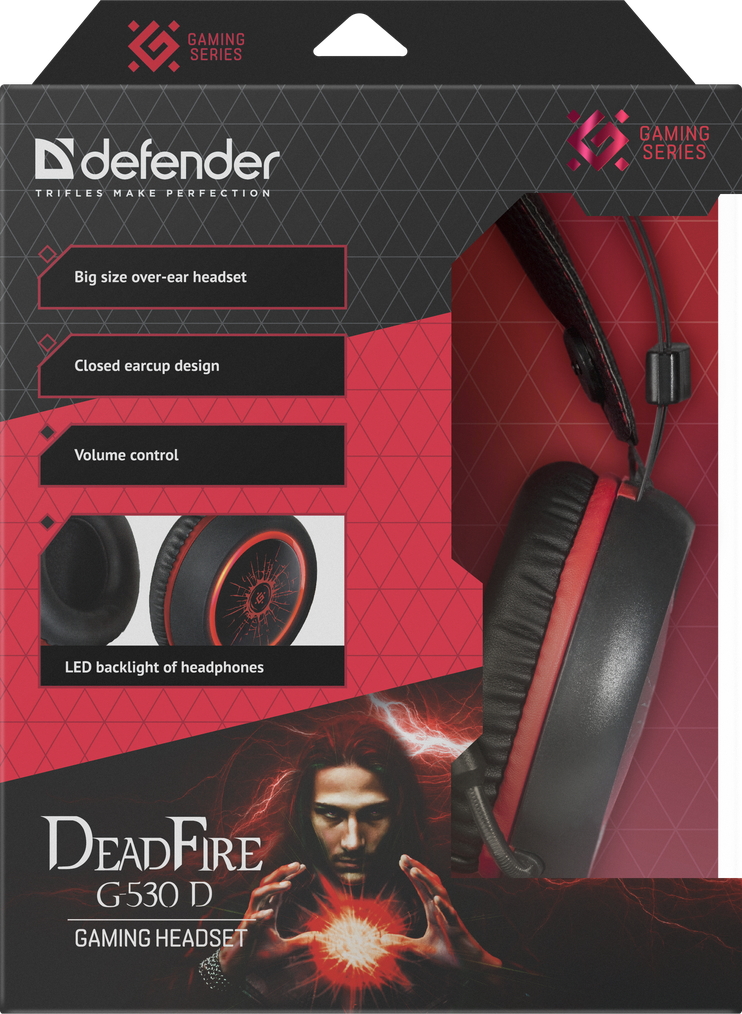 Căști Defender Negru Cu fir / Gaming / Negru photo 2
