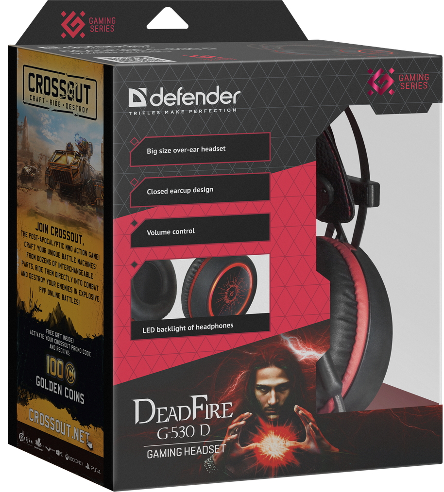 Căști Defender Negru Cu fir / Gaming / Negru photo 3