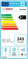 Congelator incorporabil Bosch GIN81AE30, 211 l, 177.2 cm, 55.8 cm, A++, Alb thumbnav 2