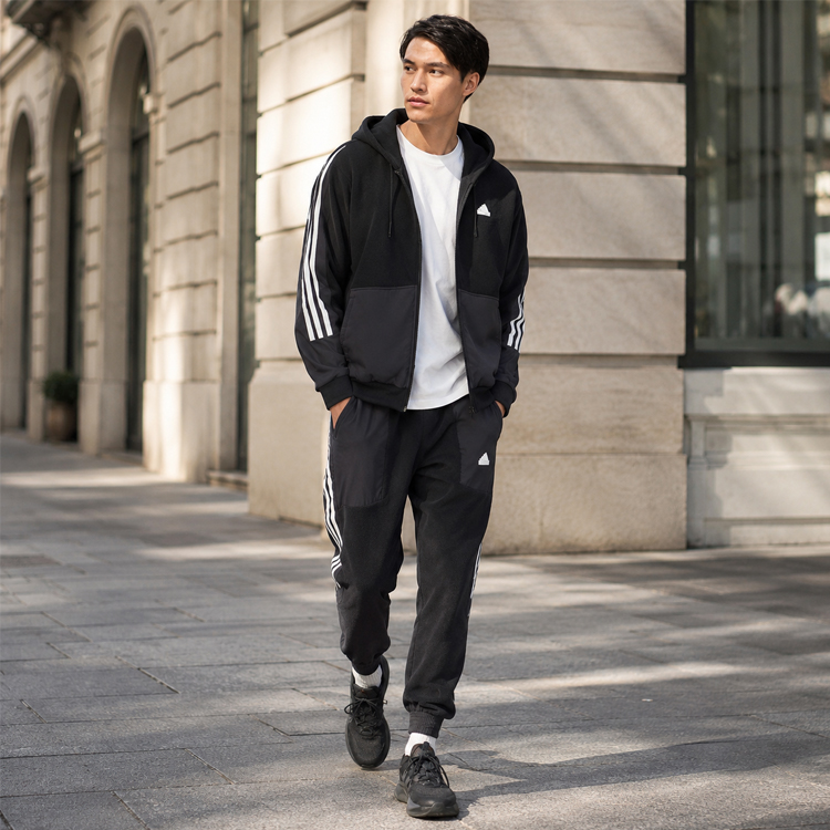 Hanorac pt bărbați Adidas M FI 3S FZ Q4 S Negru photo 6