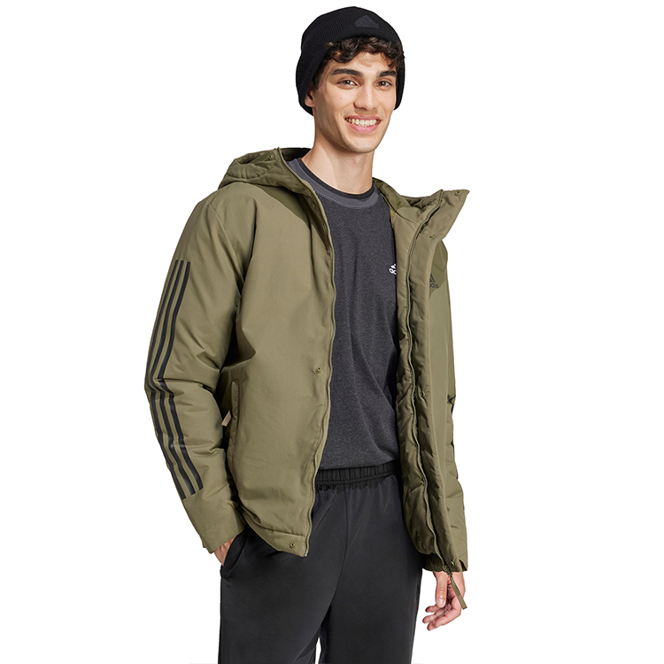 Куртка мужская Adidas 3S HOODED JKT S Зеленый photo 6