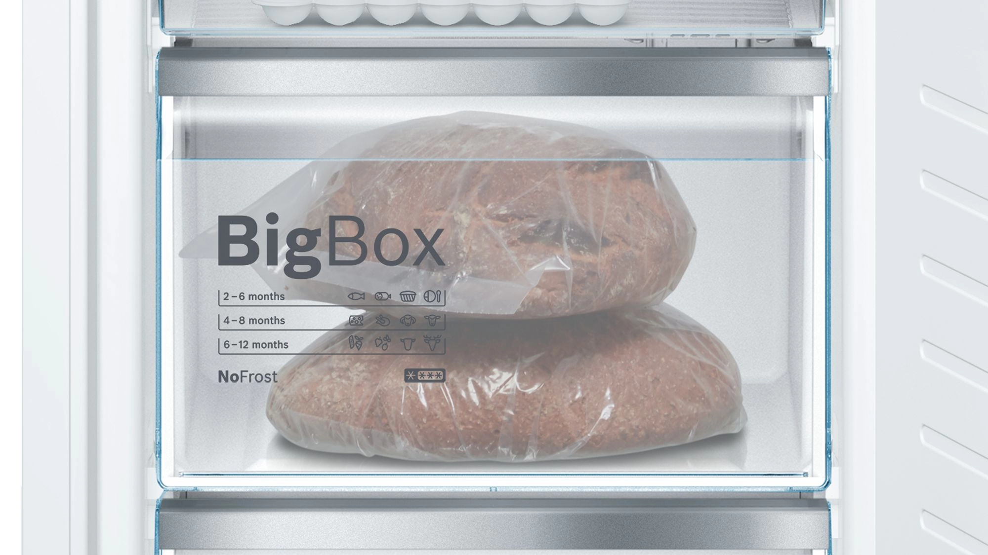 Встраиваемый холодильник Bosch KIN86AF30, 255 л, 177 см, A++, Белый