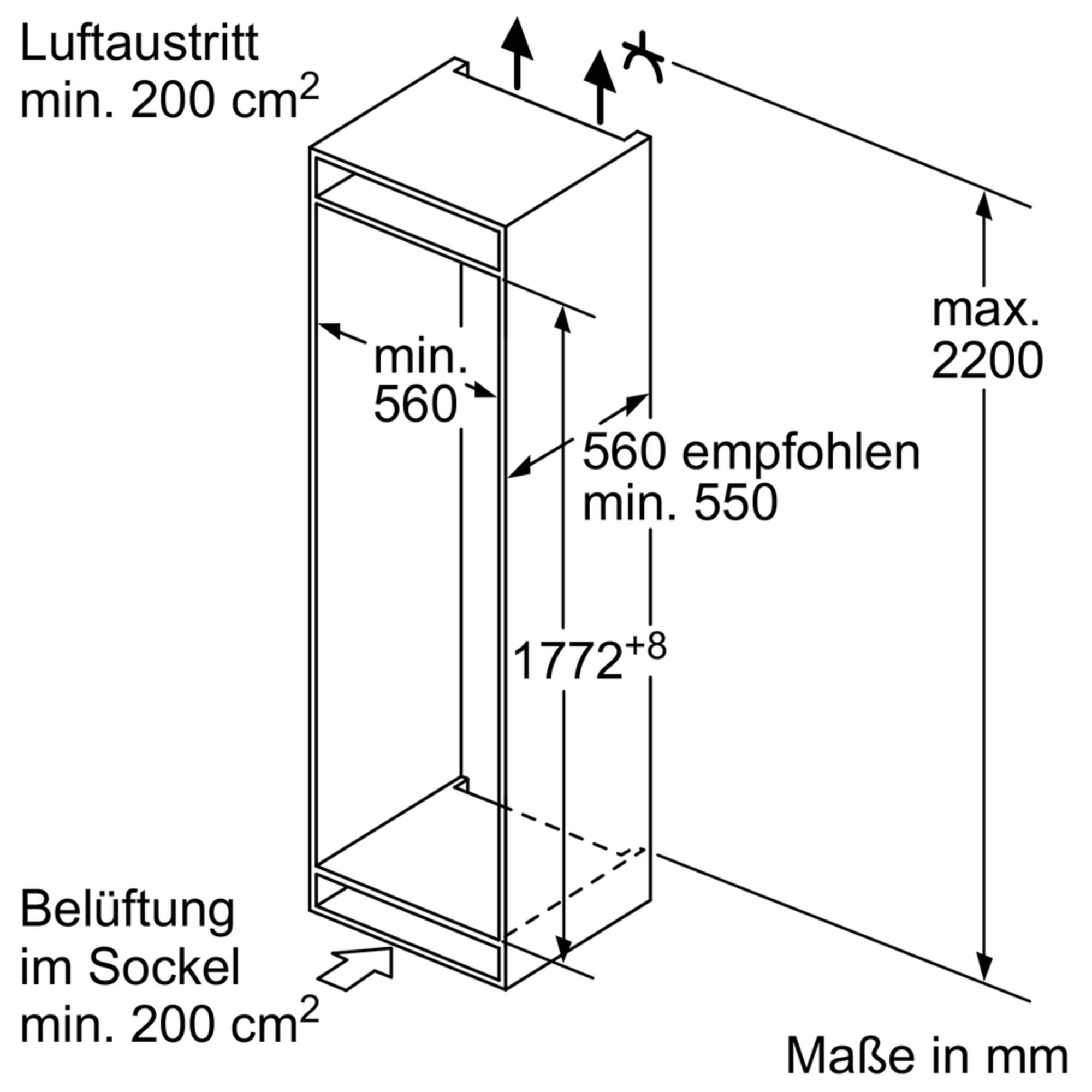 Frigider cu doua usi Bosch KIR81AF30 / 319 l / 177.2 cm / A++ / Alb photo 3