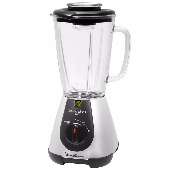 Blender Moulinex LM310E30, 500  W, 2 trepte viteza, Alb cu sur 