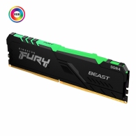 8GB DDR4-2666  Kingston FURY® Beast DDR4 RGB, PC21300, CL16, 1.2V,  Auto-overclocking, Asymmetric BLACK low-profile heat spreader, Dynamic RGB effects featuring Kingston FURY Infrared Sync technology, Intel XMP Ready (Extreme Memory Profiles) thumbnav 2