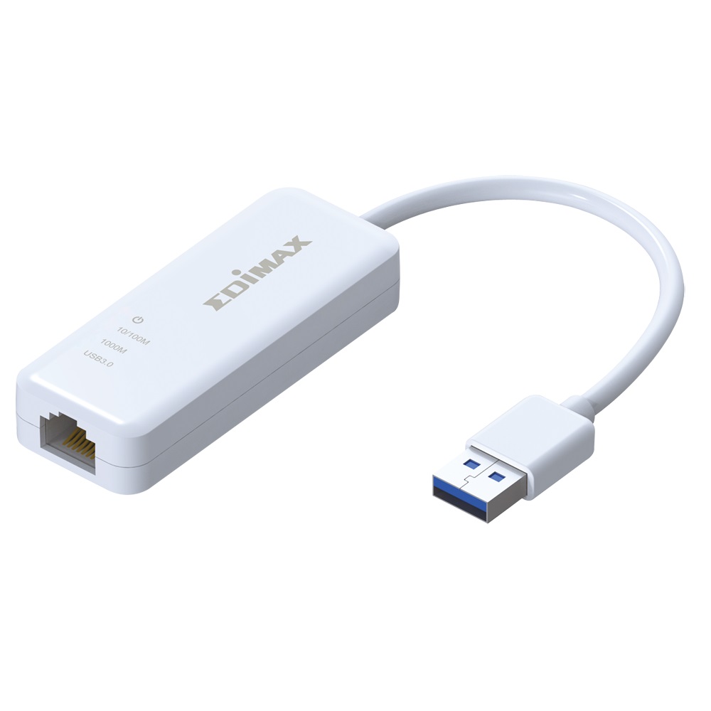 EDIMAX EU-4306, USB3.0 Gigabit LAN adapter, White, USB3.0 to RJ-45 LAN connector photo 1