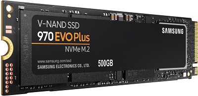 M.2 NVMe SSD 500GB  Samsung SSD 970 EVO Plus, PCIe3.0 x4 / NVMe1.3, M2 Type 2280 form factor, Seq. Read: 3500 MB/s, Seq. Write: 3200 MB/s, Max Random 4k: Read /Write: 480,000/550,000 IOPS, Samsung Phoenix Controller, 512MB LPDDR4, V-NAND 3-bit MLC photo 1