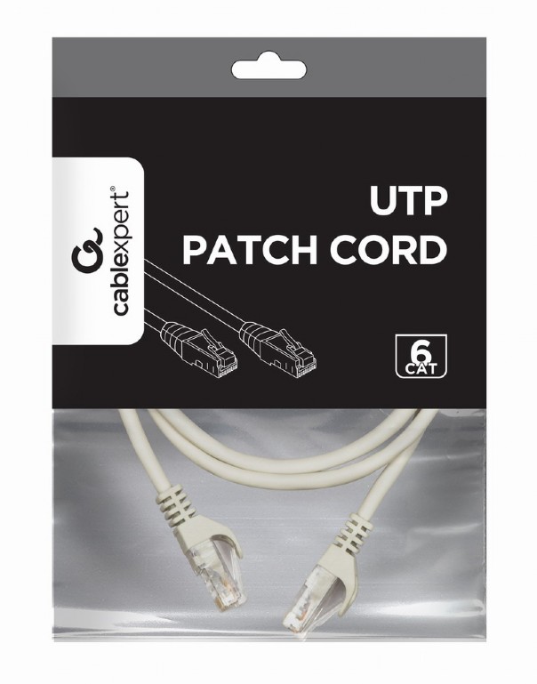 UTP Cat6 Patch cord, 2 m, Grey photo 2