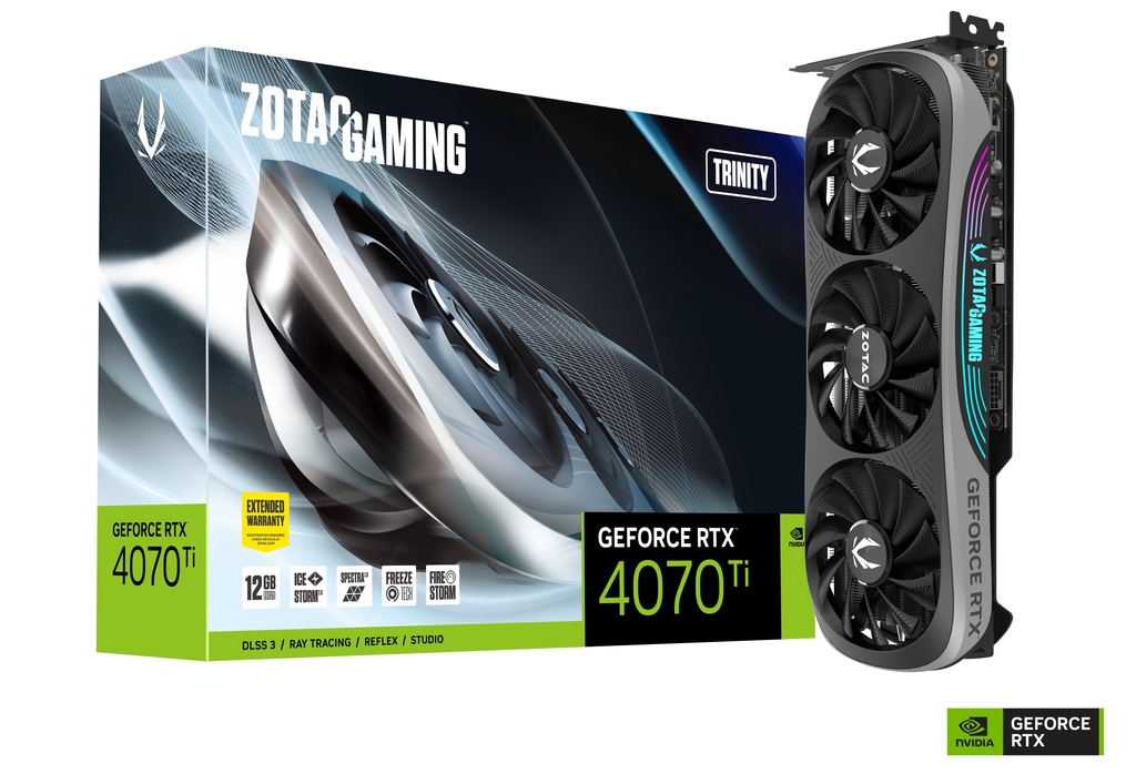 Видеокарта ZOTAC GeForce RTX 4070 Ti  Trinity / 16GB / GDDR6X / 192bit photo 1