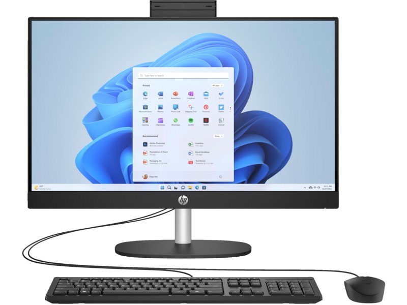 Моноблок 23.8” HP 24-cr0051ci / Intel Core i3-1315U / 8GB / 512GB SSD / Jet Black photo 1