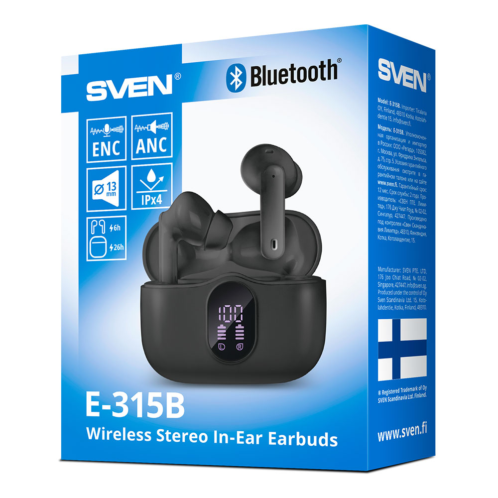 Casti Sven E-315B Black photo 7
