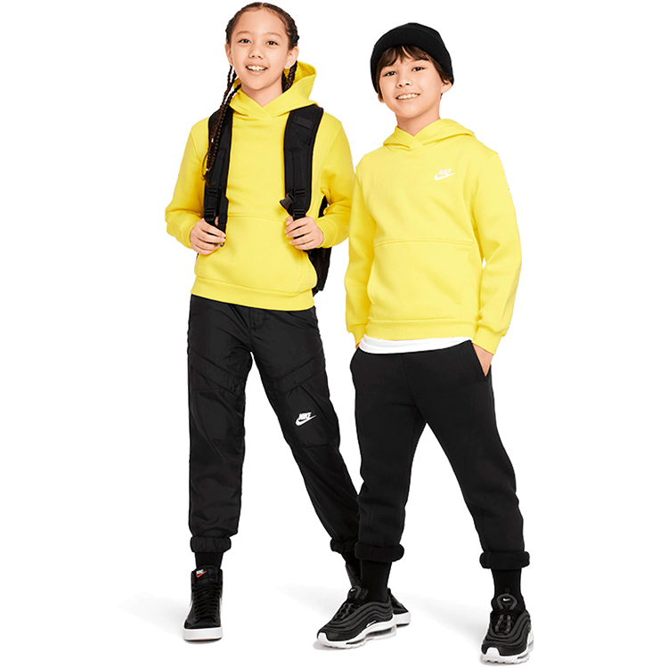 Hanorac Nike K NSW CLUB FLC HDY LBR / Barbati / XS / Galben photo 4