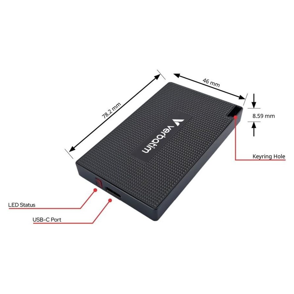 Внешний M.2 SSD диск Verbatim Metal Mini SSD 1 TB photo 3