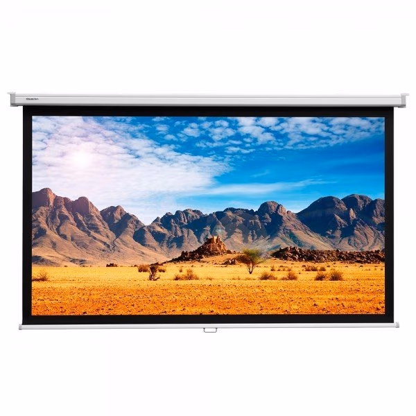 Elite Screens 150"(4:3) 229x305cm Manual Pull Down Screen, White 