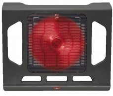 Trust Gaming GXT 220 Kuzo, 17.4" Gaming notebook cooling stand with silent, extra-large and red illuminated fan, Black thumbnav 1