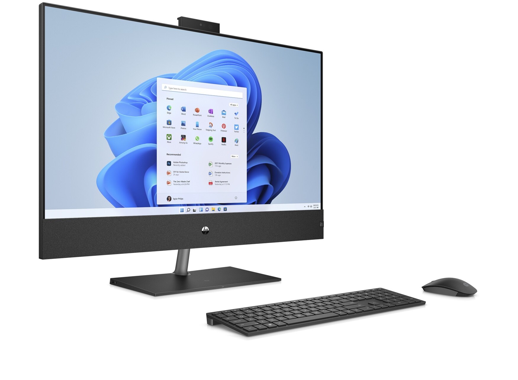 All-in-One PC - 32" HP Pavilion 32-b0003ci 31.5" QHD BV IPS, Intel Core i7-12700T, RAM 16GB (2x8GB) DDR4 3200 SODIMM, 512GB M.2 2280 PCIe NVMe SSD, NVIDIA GeForce RTX 3050 Ti 4GB, CR, QHD 5MP IR Cam, WiFi6 + BT5, 3xHDMI IN, USB-C, LAN, KB and MS Black Wir photo 2