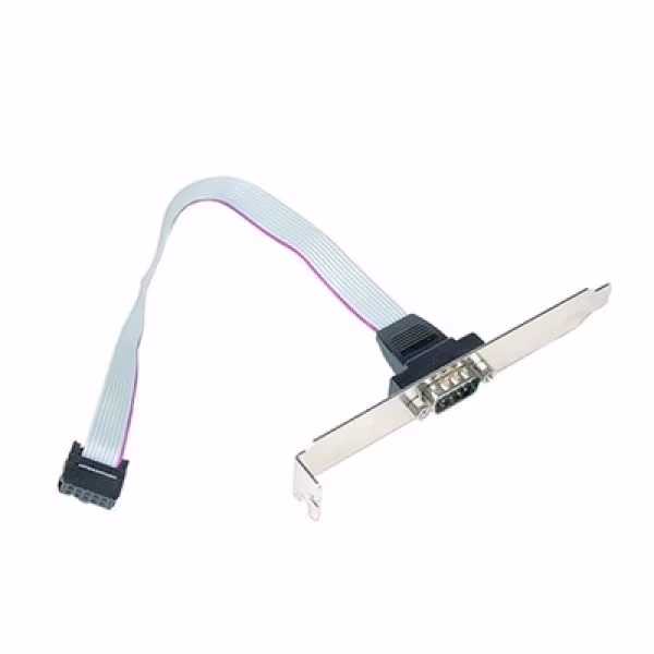 Bracket COM port - Gembird CCDB9RECEPTACLE, Serial port receptacle on bracket housing, DB9M connector on the metal bracket, 25cm, bulk 
