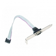 Bracket COM port - Gembird CCDB9RECEPTACLE, Serial port receptacle on bracket housing, DB9M connector on the metal bracket, 25cm, bulk thumbnav 1