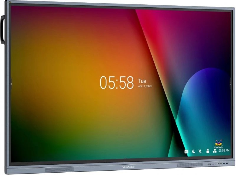 ViewSonic IFP7533, EDUCATION - Classroom Essentials, 75”(3840x2160), Android 11, 20 Multi Touch, 9H, 350nits, 4000:1, 4GB RAM / 32GB Storage, OPSx1, HDMI-inx2, HDMI outx1, VGAx1, USB-Ax4, USB-Bx1, USB-C, Earphonex1, Audiox1, RS232,  Black photo 2