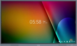 ViewSonic IFP7533, EDUCATION - Classroom Essentials, 75”(3840x2160), Android 11, 20 Multi Touch, 9H, 350nits, 4000:1, 4GB RAM / 32GB Storage, OPSx1, HDMI-inx2, HDMI outx1, VGAx1, USB-Ax4, USB-Bx1, USB-C, Earphonex1, Audiox1, RS232,  Black thumbnav 1