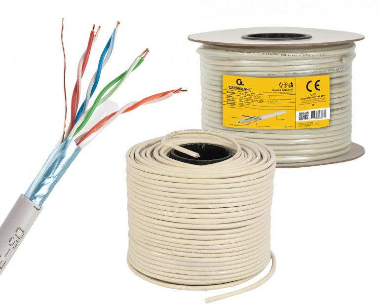 Cable FTP Gembird FPC-5004E-SOL, AWG24 solid CCA , 100m photo 1 Cable FTP Gembird FPC-5004E-SOL, AWG24 solid CCA , 100m photo 1