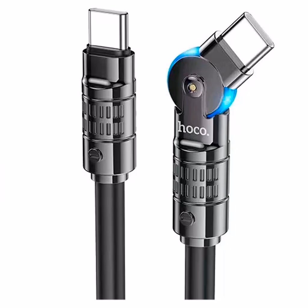 Кабель Type-C на Type-C HOCO “U118 Triumph” / 1.2m / Zinc alloy / 60W / up to 3A / Black 