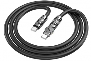 Кабель Type-C на Type-C HOCO “U118 Triumph” / 1.2m / Zinc alloy / 60W / up to 3A / Black thumbnav 2