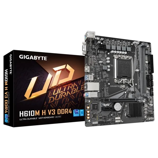 Материнская плата GIGABYTE H610M H V3 DDR4/ 1700/ H610/ DDR4/ mATX photo 1