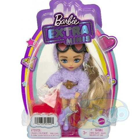 Barbie HGP66 Mini - Blonde Pigtails Purple Hoodie