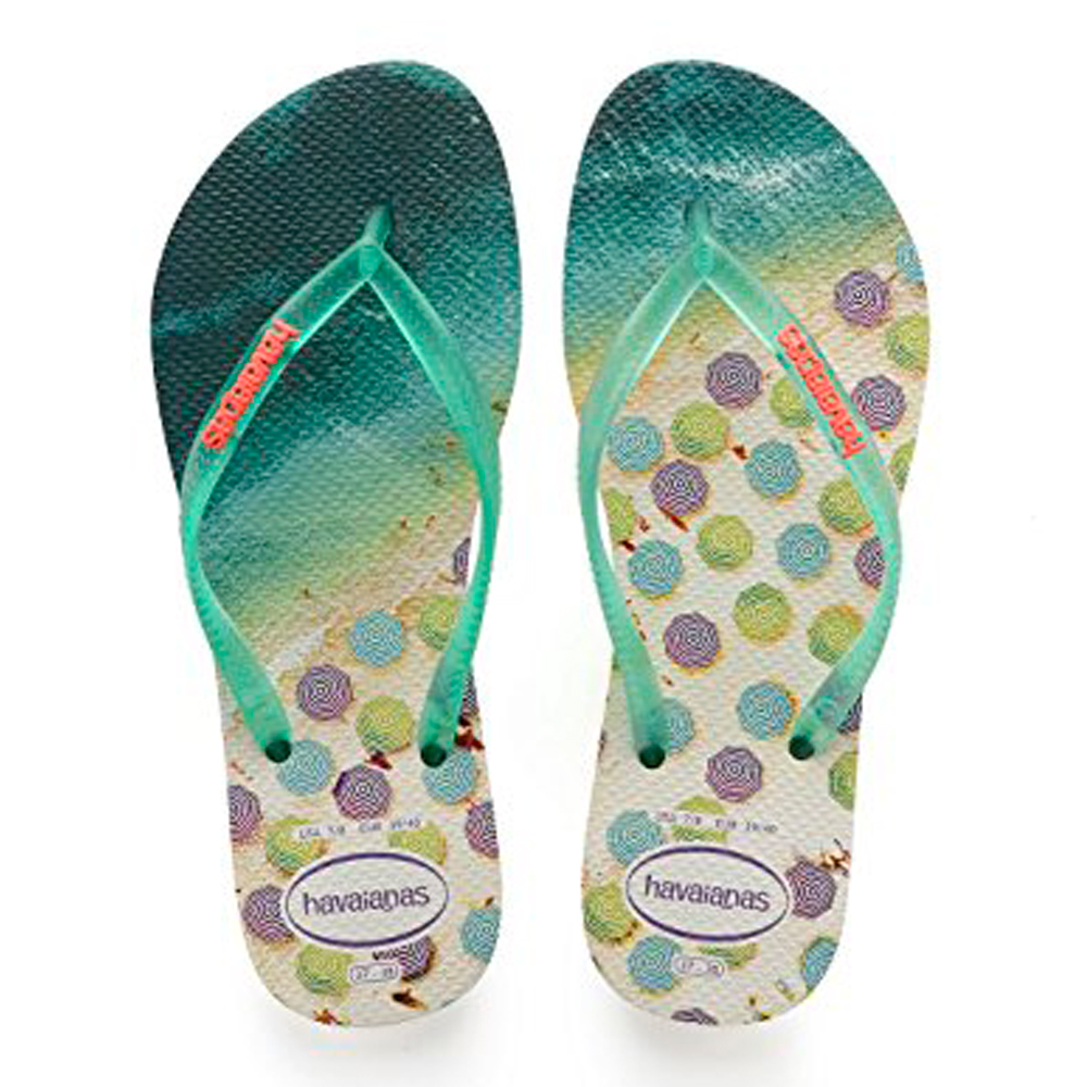 Slapi Havaianas SLIM PAISAGE pt Femei / 35/36 / Verde photo 2