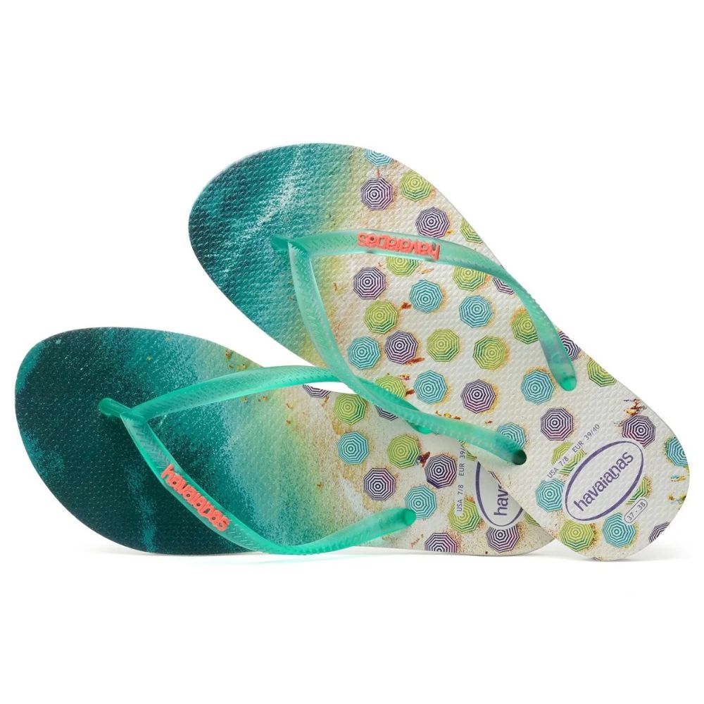 Slapi Havaianas SLIM PAISAGE pt Femei / 35/36 / Verde photo 4