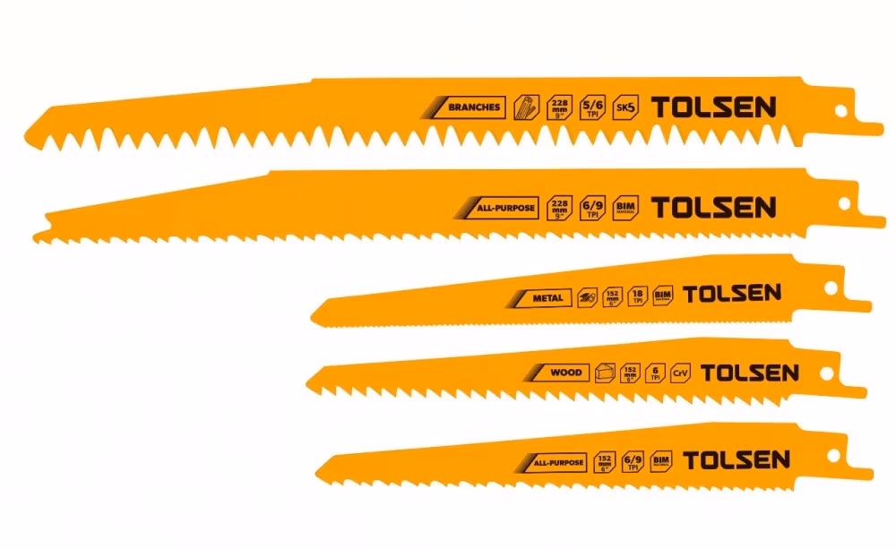 Set 12 lame pentru ferestrau sabie Tolsen 
