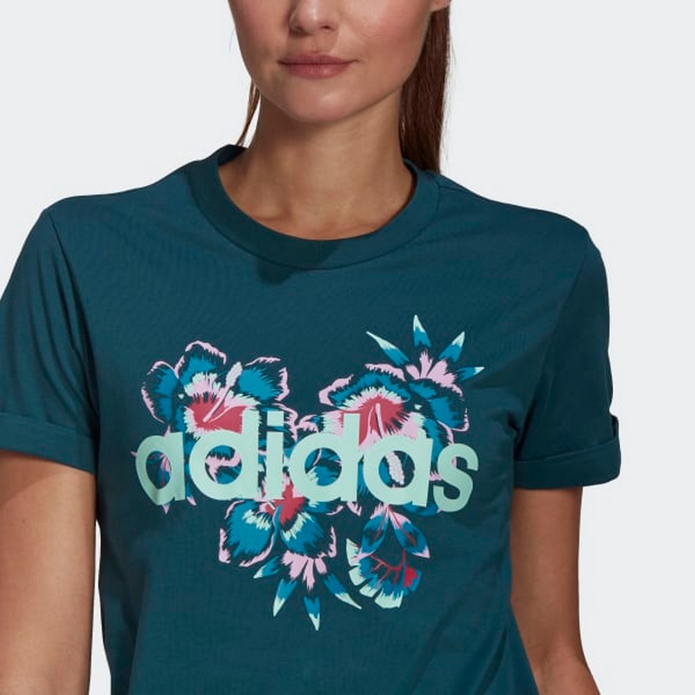 Tricou Adidas W FARM G T XS Verde Femei photo 2