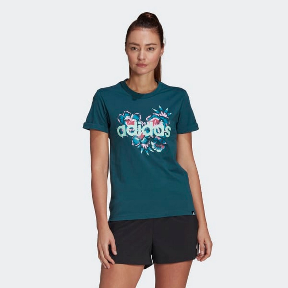 Tricou Adidas W FARM G T XS Verde Femei photo 3