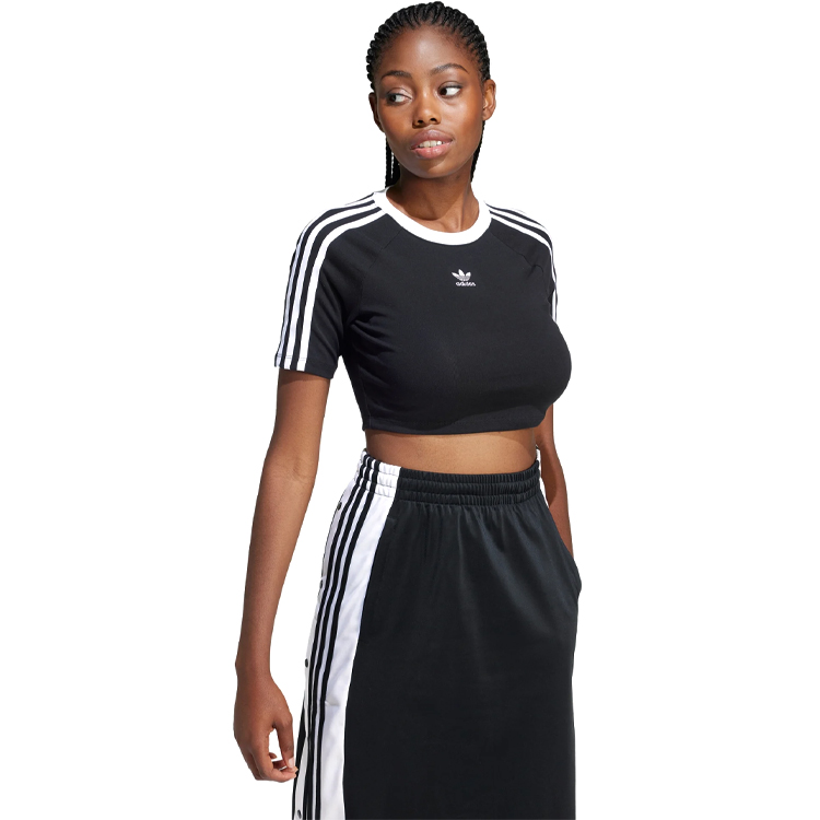 Tricou Adidas 3 S BABY TEE XXS Negru Femei photo 2
